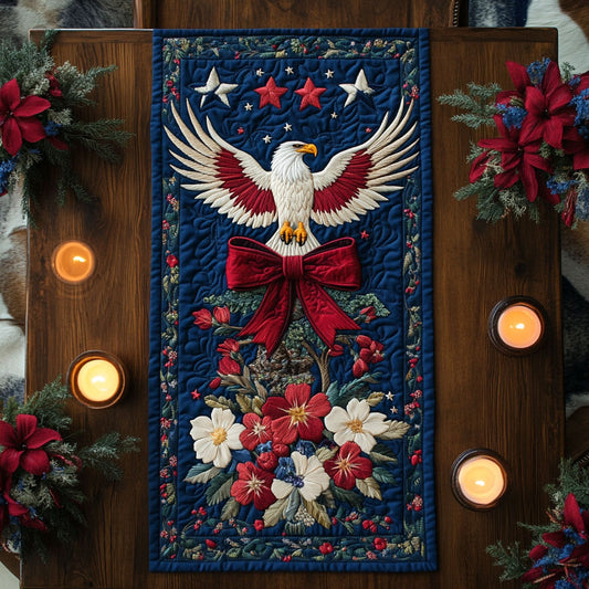 Bald Eagle Glory WN1206020CL Quilted Table Runner