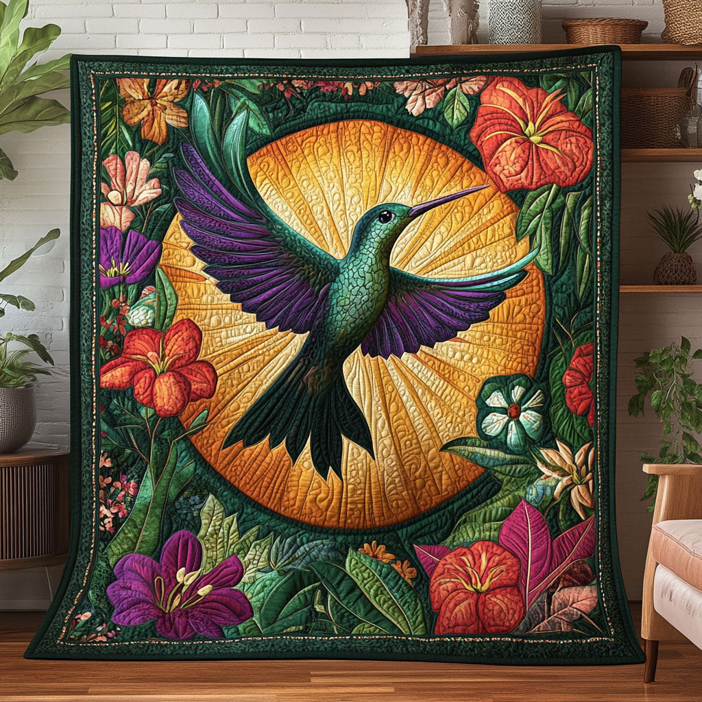 Mystic Bloom And Hummingbird DH3009037CL Quilt
