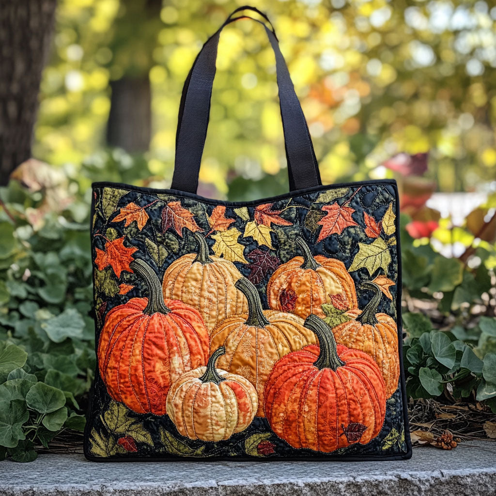 Golden Pumpkin WN2409024CL Quilted Tote Bag