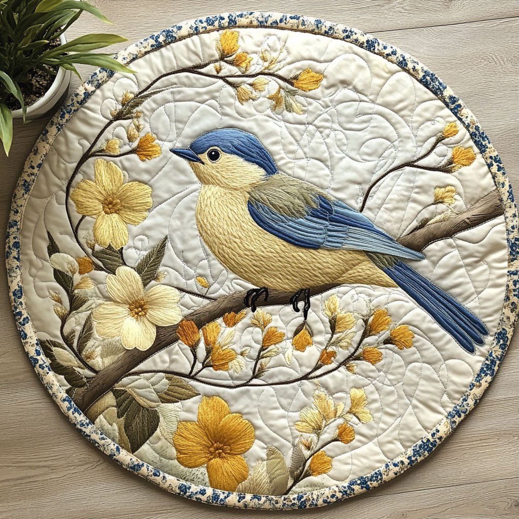 Chick Flower CW0606028CL Quilted Round Mat