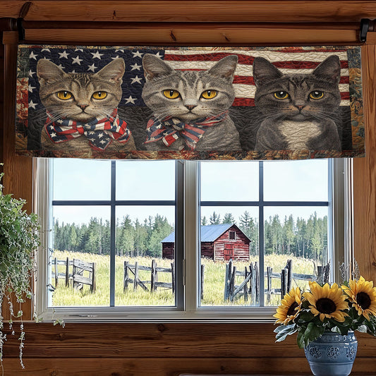 Cat Stars WN1006024CL Quilted Valance