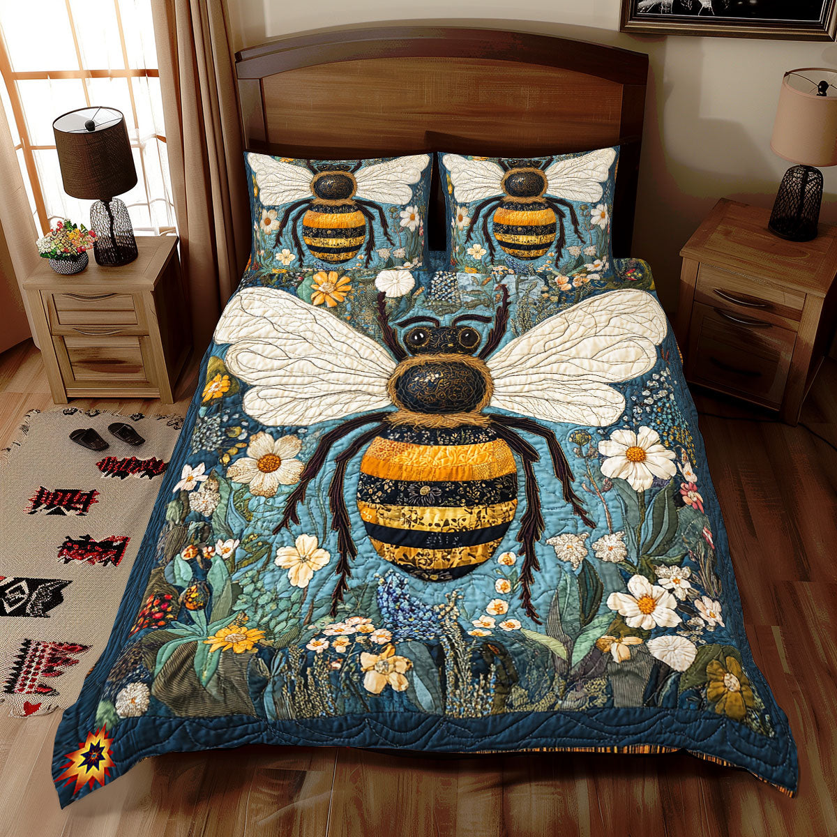 Floral Bee WX2612090CL Duvet Cover Set