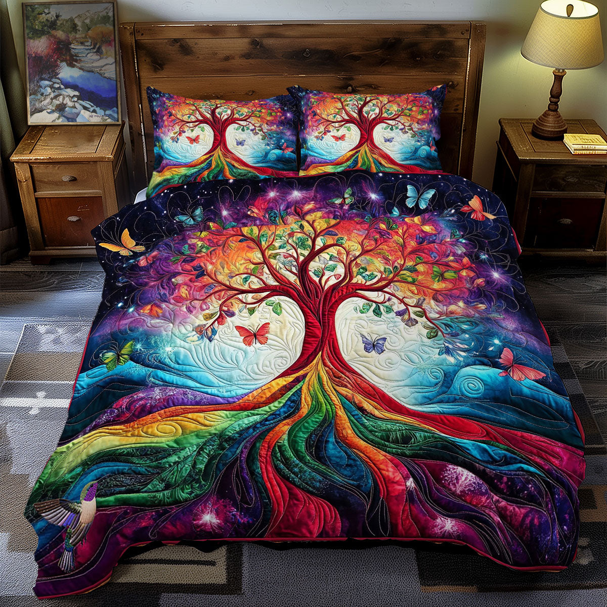 Colorful Tree Of Life WY1812068CL Duvet Cover Set