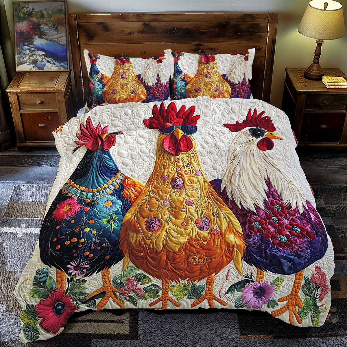 Fashion Chicken WY0412057CL Duvet Cover Set
