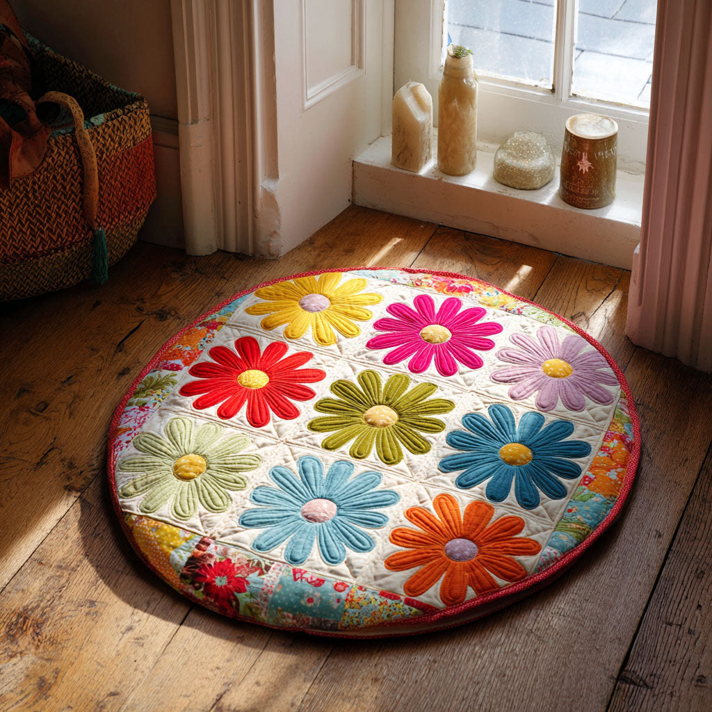 Daisy Glow CW2308007CL Quilted Round Mat
