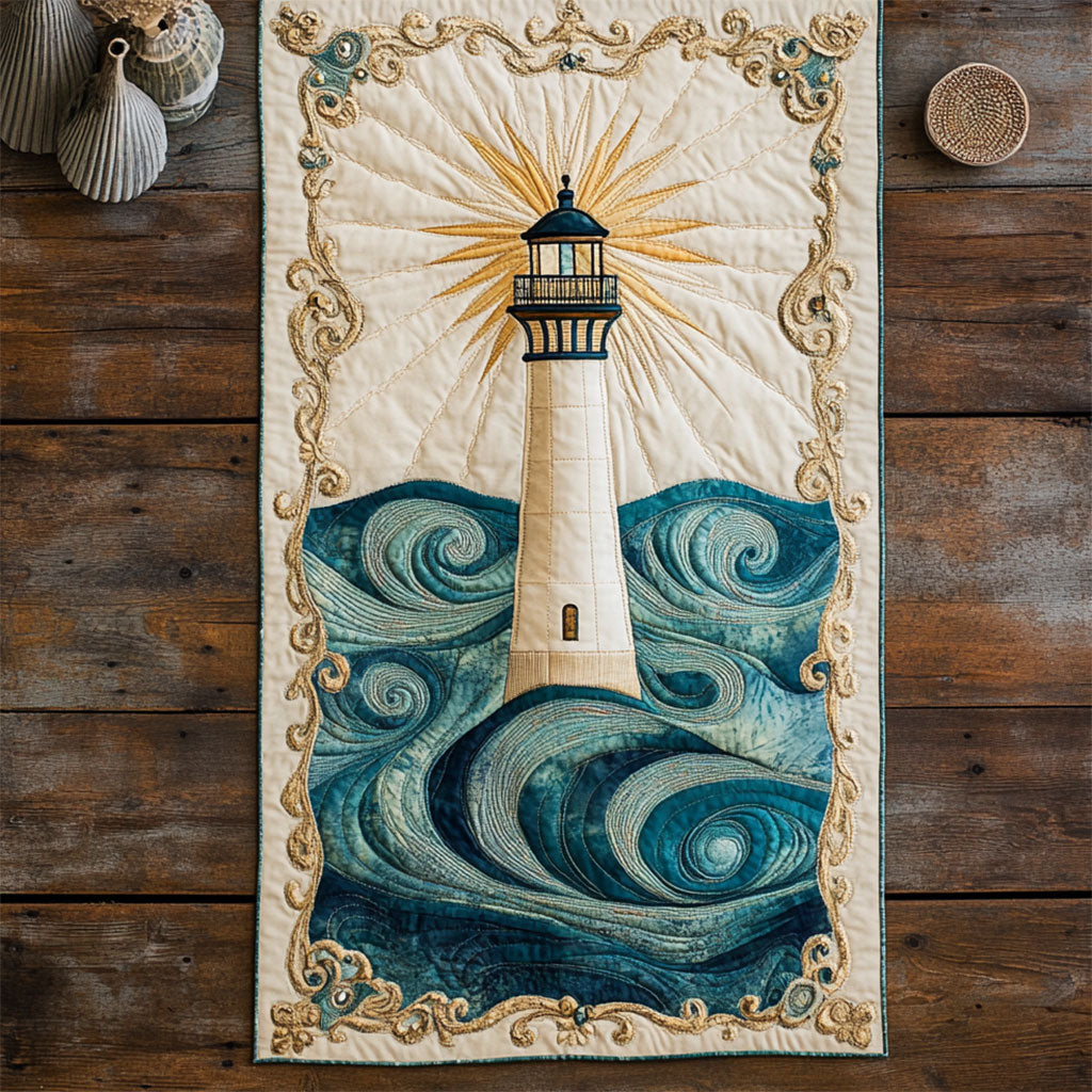Radiant Lighthouse WY2504043CL Quilted Table Runner