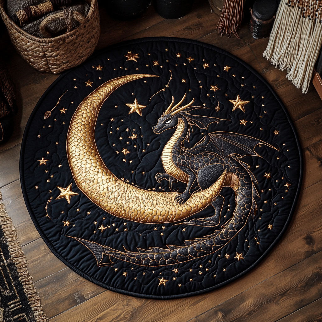 Celestial Dragon WY2105042CL Quilted Round Mat