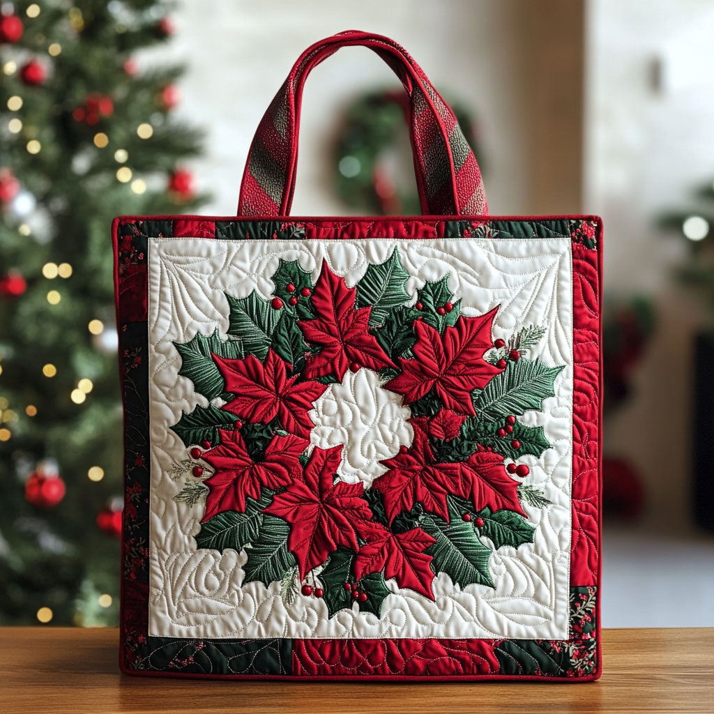 Winter Wreath CP2209039CL Quilted Tote Bag