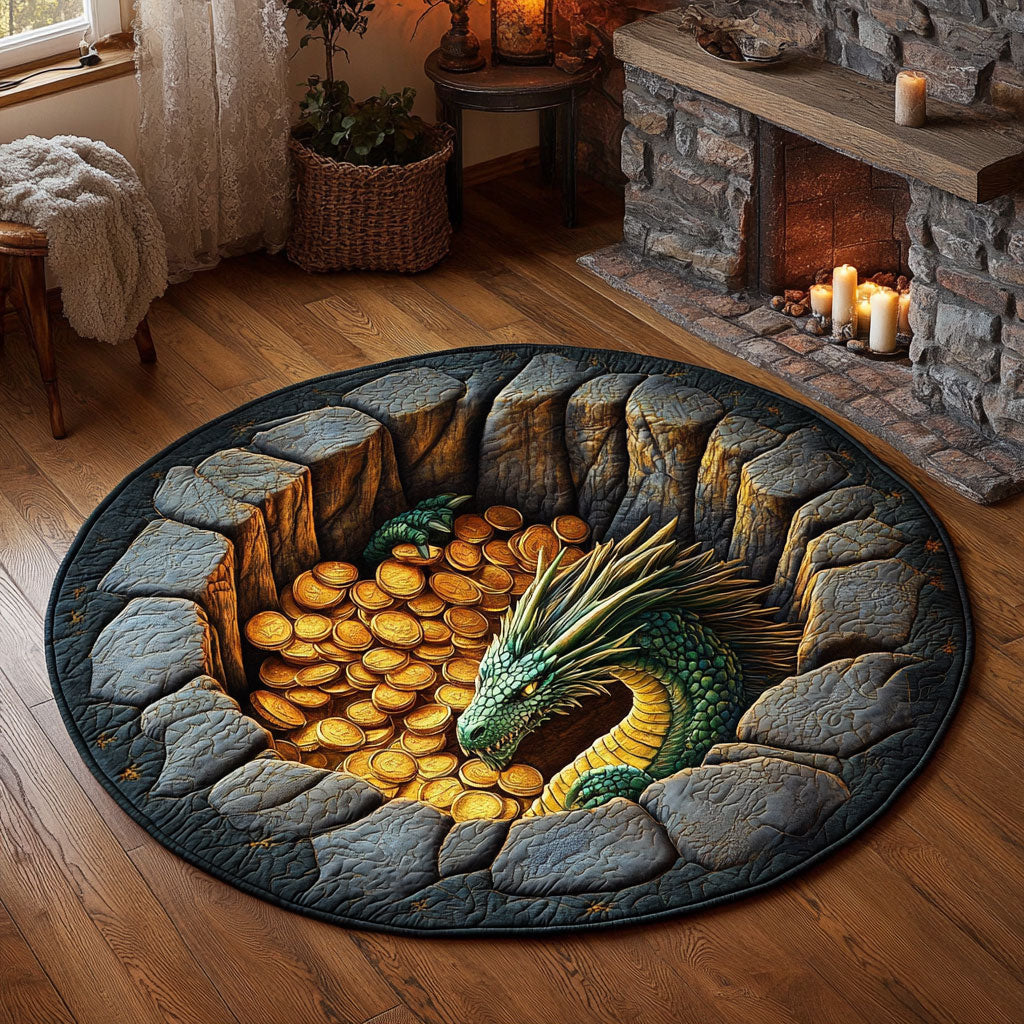 Dragon Golden Nest CW0310034CL Quilted Round Mat