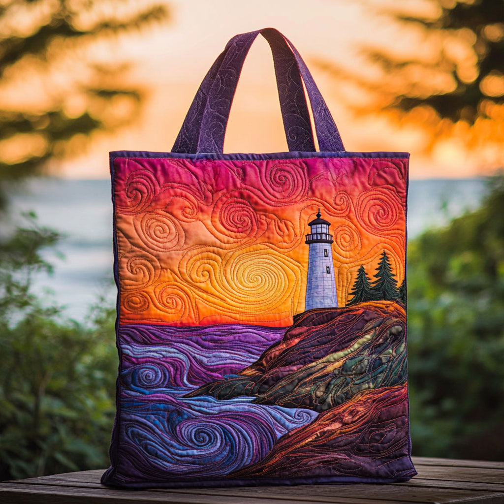 Ocean Whisper Lighthouse WN3009042CL Quilted Tote Bag