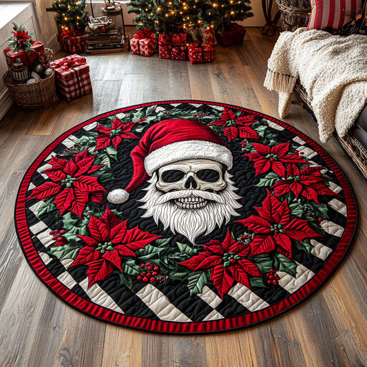 Skull Festive Bloom CW0810044CL Quilted Round Mat