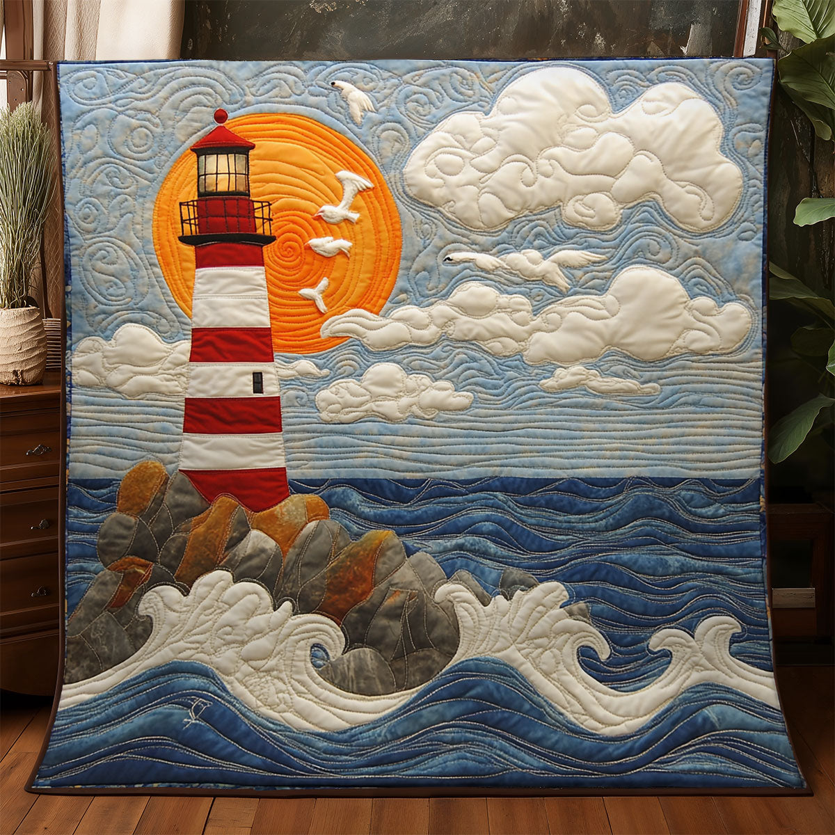 Lighthouse Wave WX3105033CL Quilt