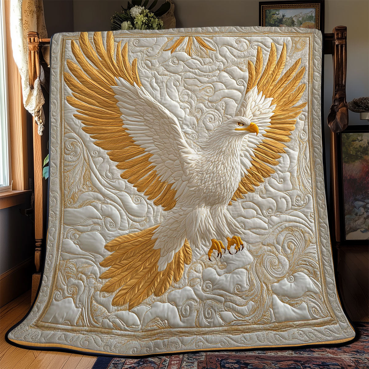 Fierce White Eagle WJ3012011CL Quilt