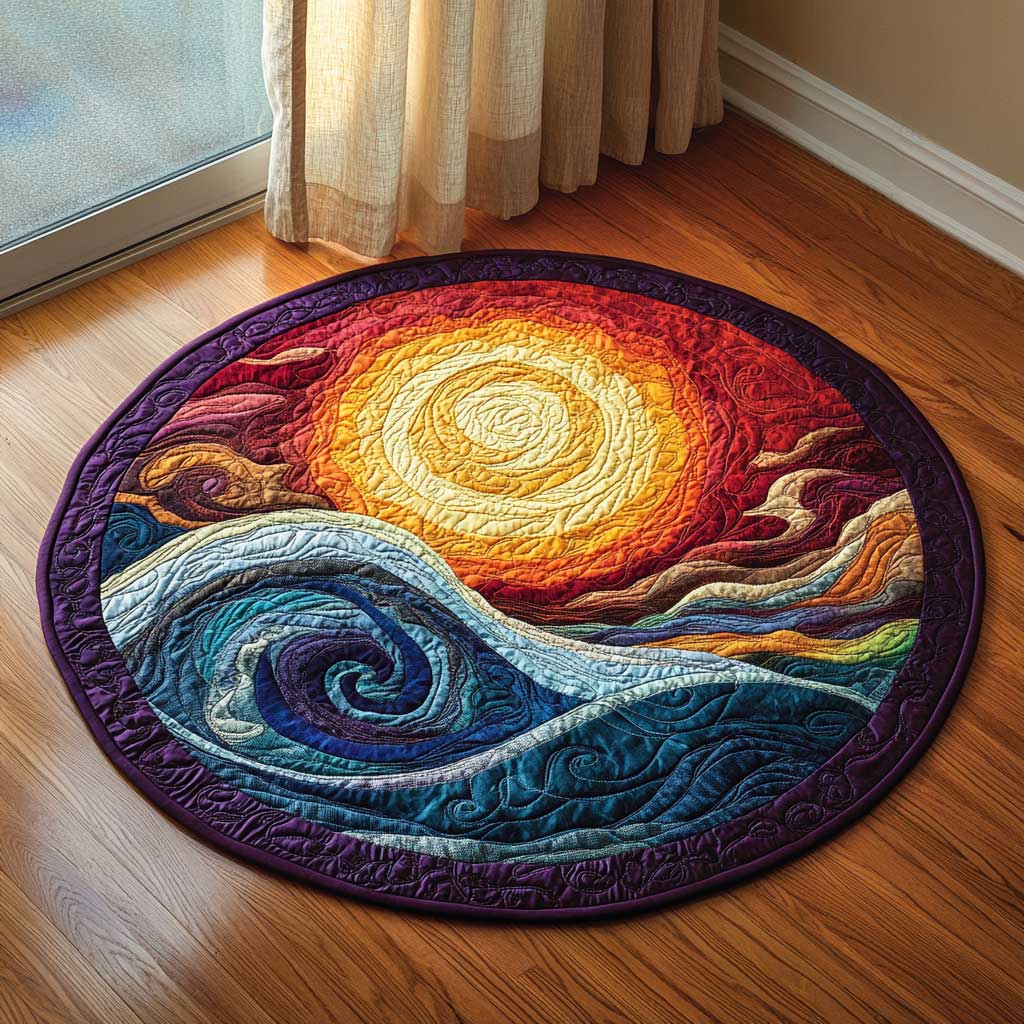 Golden Wave WN1903128CL Quilted Round Mat