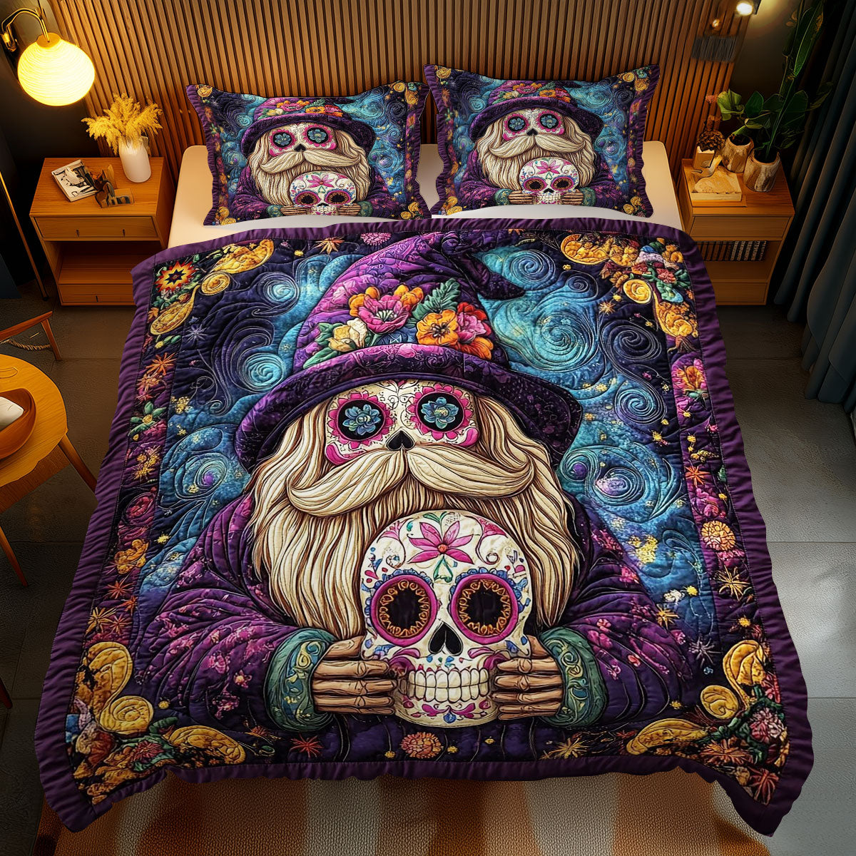 Mexican Death Style Gnome WY2612075CL Duvet Cover Set