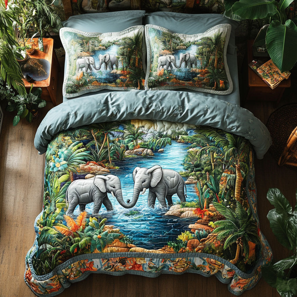 Tropical Elephant WJ1904038CL Duvet Cover Set