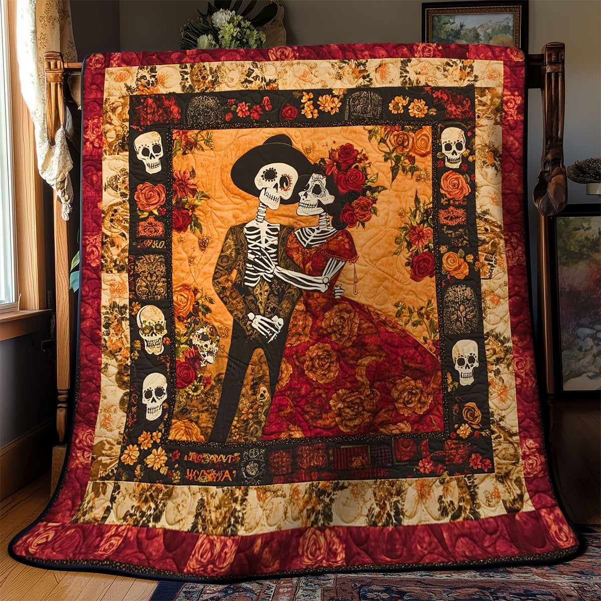 Couple Skeleton WY1802009CL Quilt