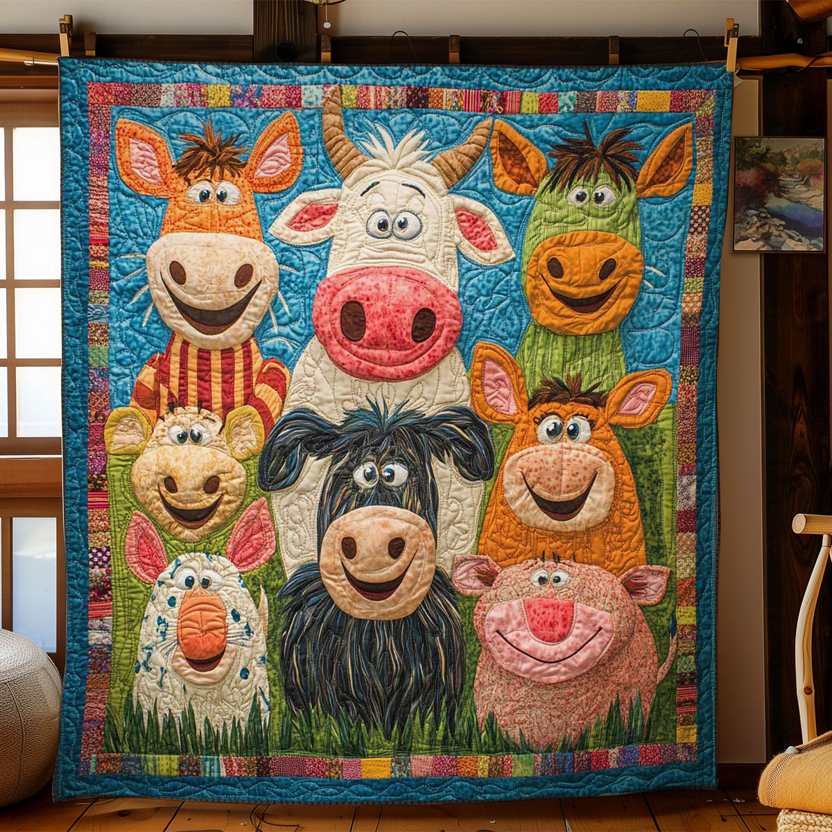 Farmyard Friends WN1803024CL Quilt