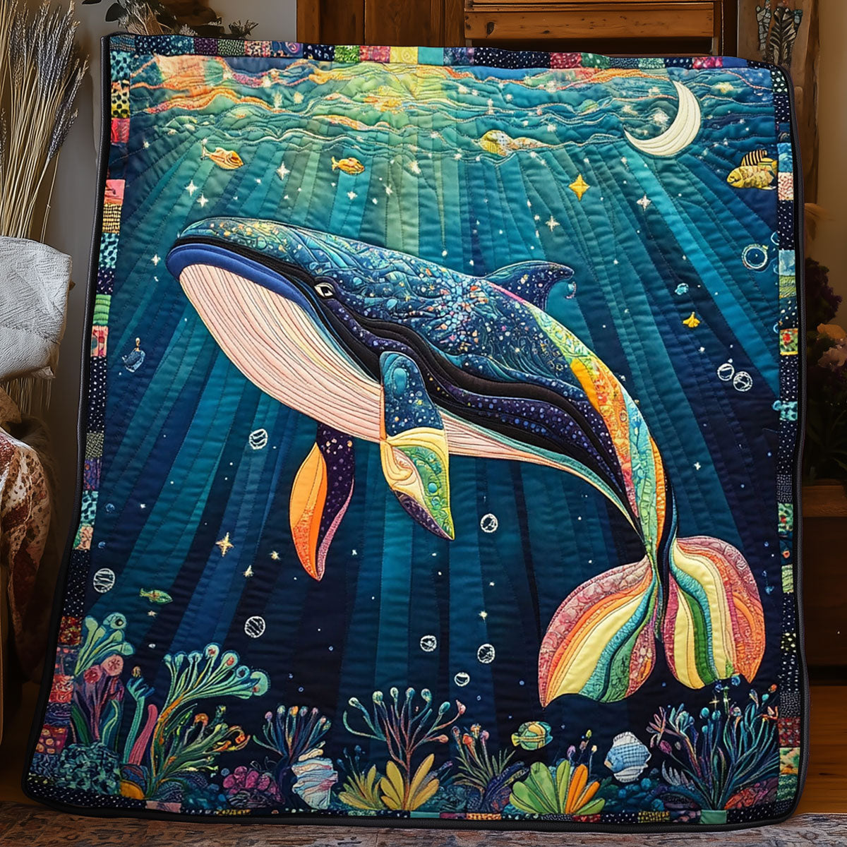 Under The Moon Whale WJ1904017CL Quilt