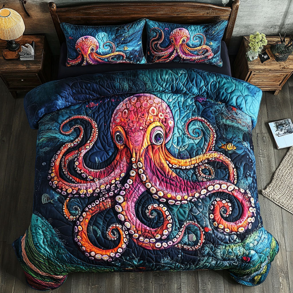 Majestic Sea Octopus WY1302095CL Duvet Cover Set