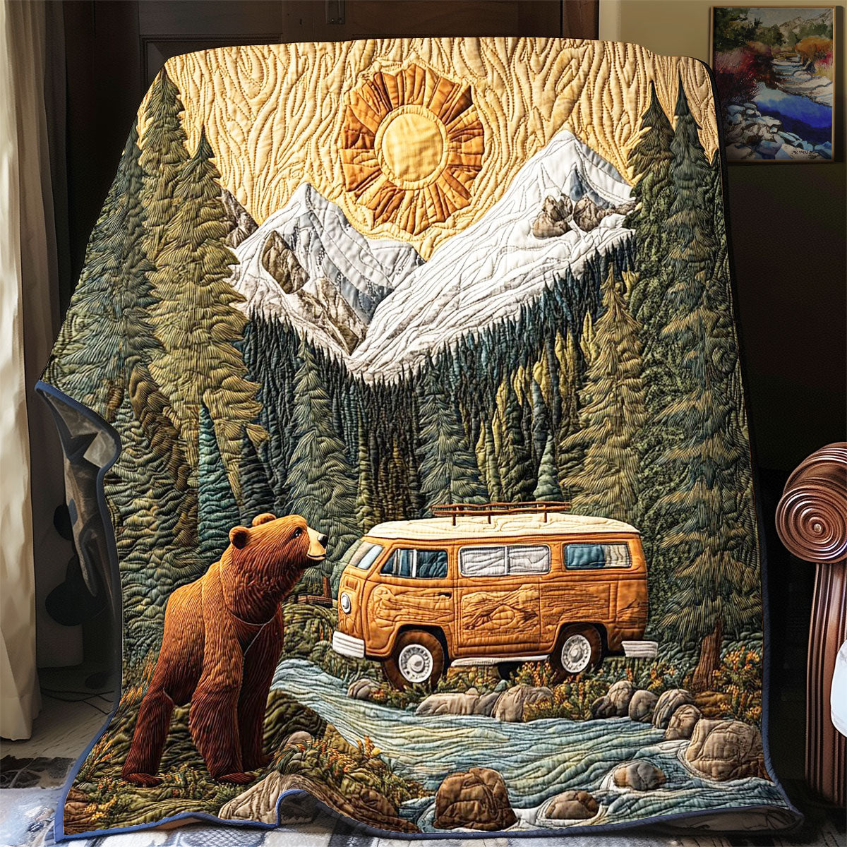 Bear Camping Van WP2003005CL Quilt