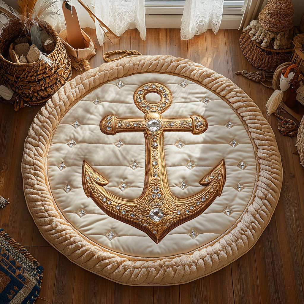 Gemstone Anchor WY1106017CL Quilted Round Mat