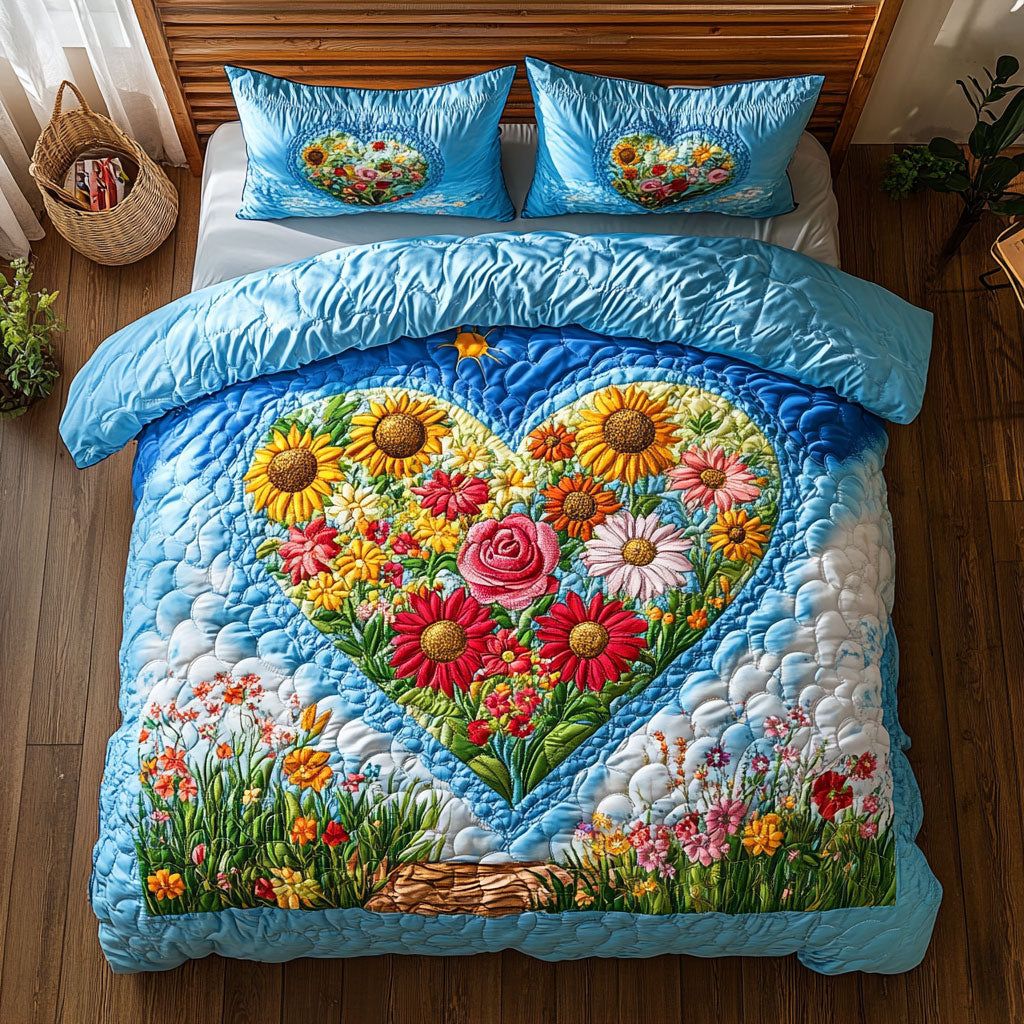 Floral Garden Heart CW1401054CL Duvet Cover Set