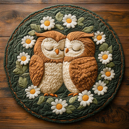 Owl Daisy WX2105027CL Quilted Round Mat