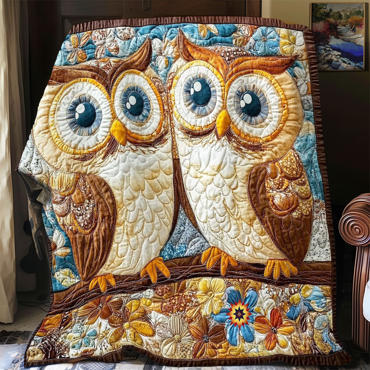 Vintage Owl WJ0912036CL Quilt