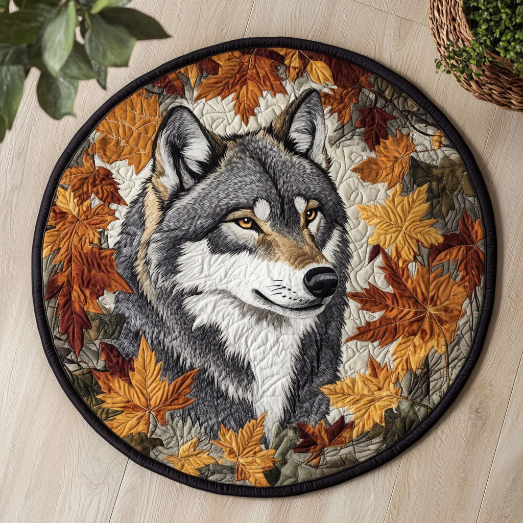 Autumn Wolf CW0407008CL Quilted Round Mat