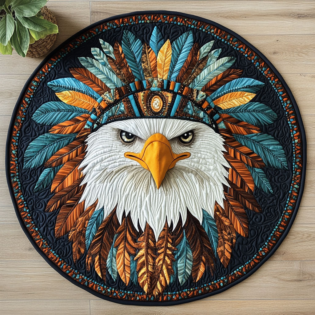 Eagle Native American CW0406030CL Quilted Round Mat