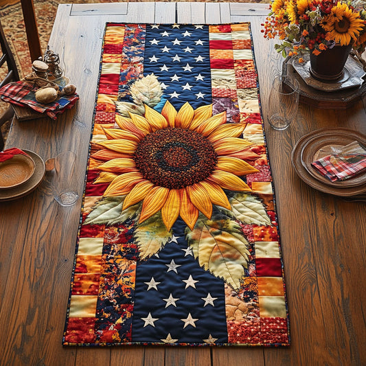 Patchwork Sunflower WN1206058CL Quilted Table Runner