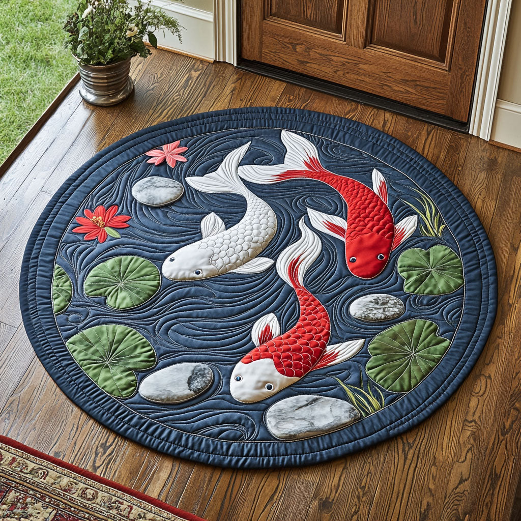 Lotus Tide CP1808104CL Quilted Round Mat