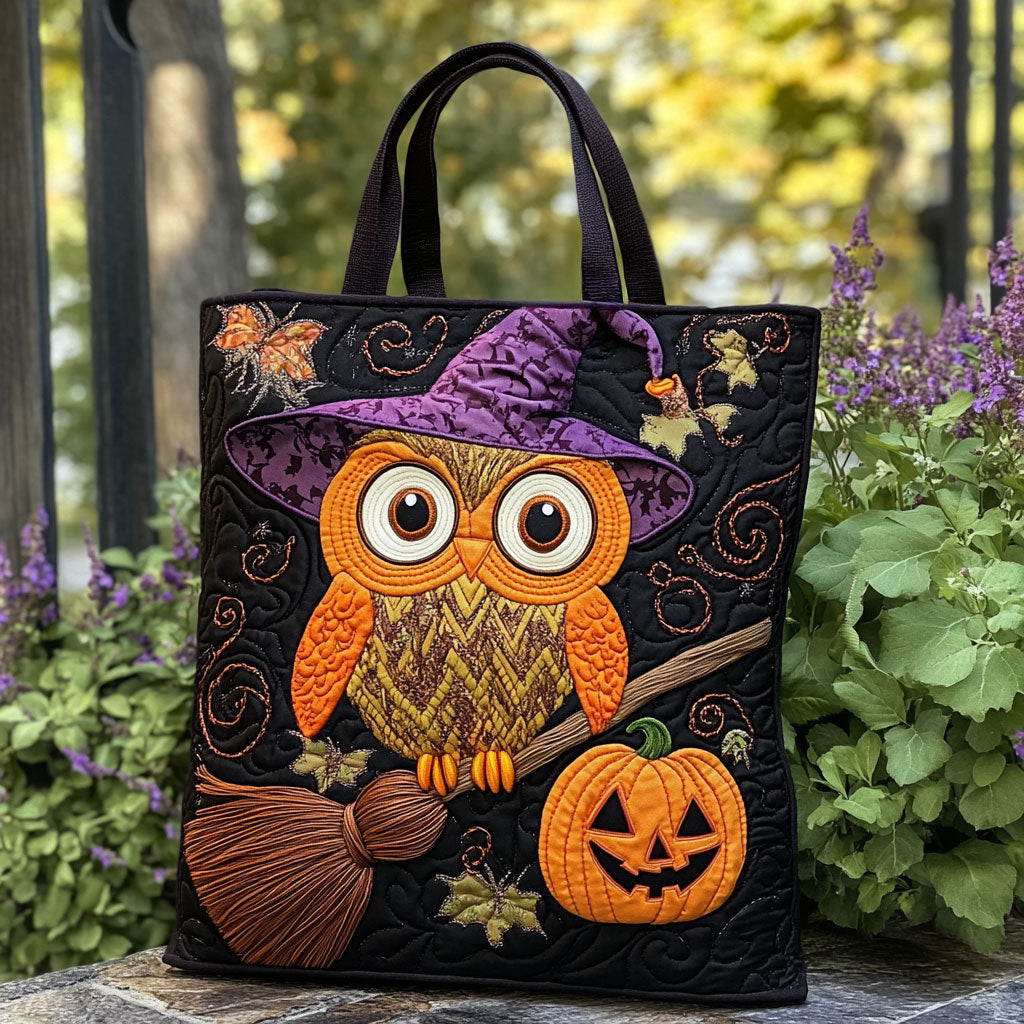 Owl Haunted Glow WN0310038CL Quilted Tote Bag