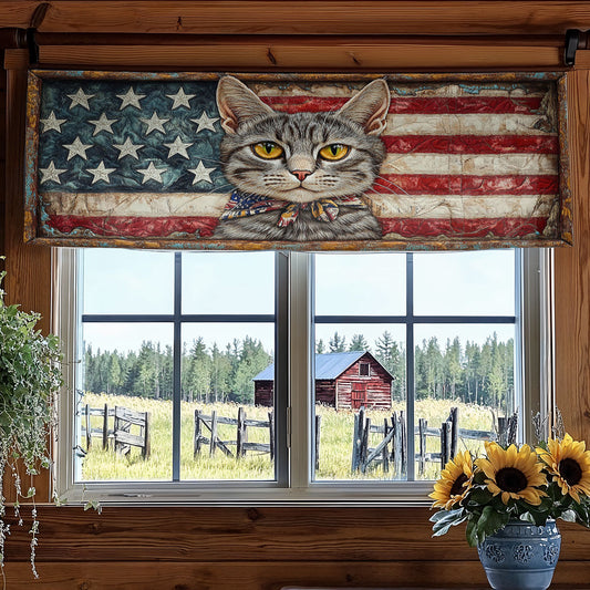 Cat Patriot WN1006020CL Quilted Valance