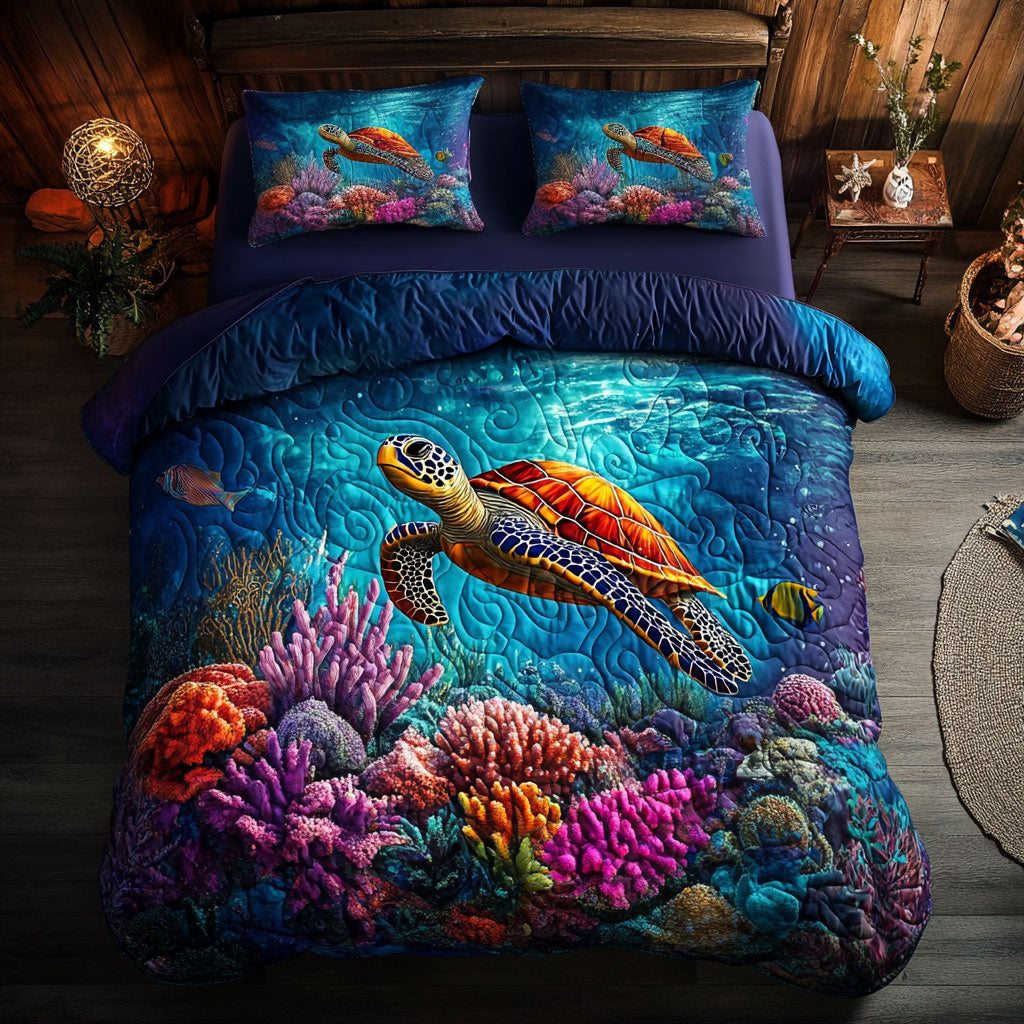 Coral Turle Ocean WY0406004CL Duvet Cover Set