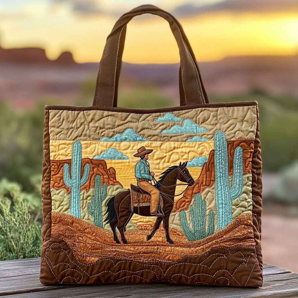 Duststorm Cowboy WN0110013CL Quilted Tote Bag