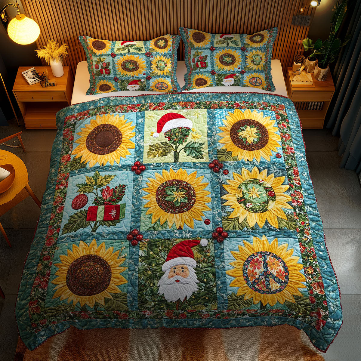 Golden Sunflower Noel WN2111032CL Duvet Cover Set