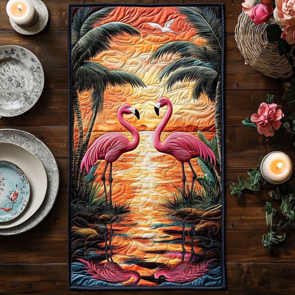 Flamingo CW1005059CL Quilted Table Runner