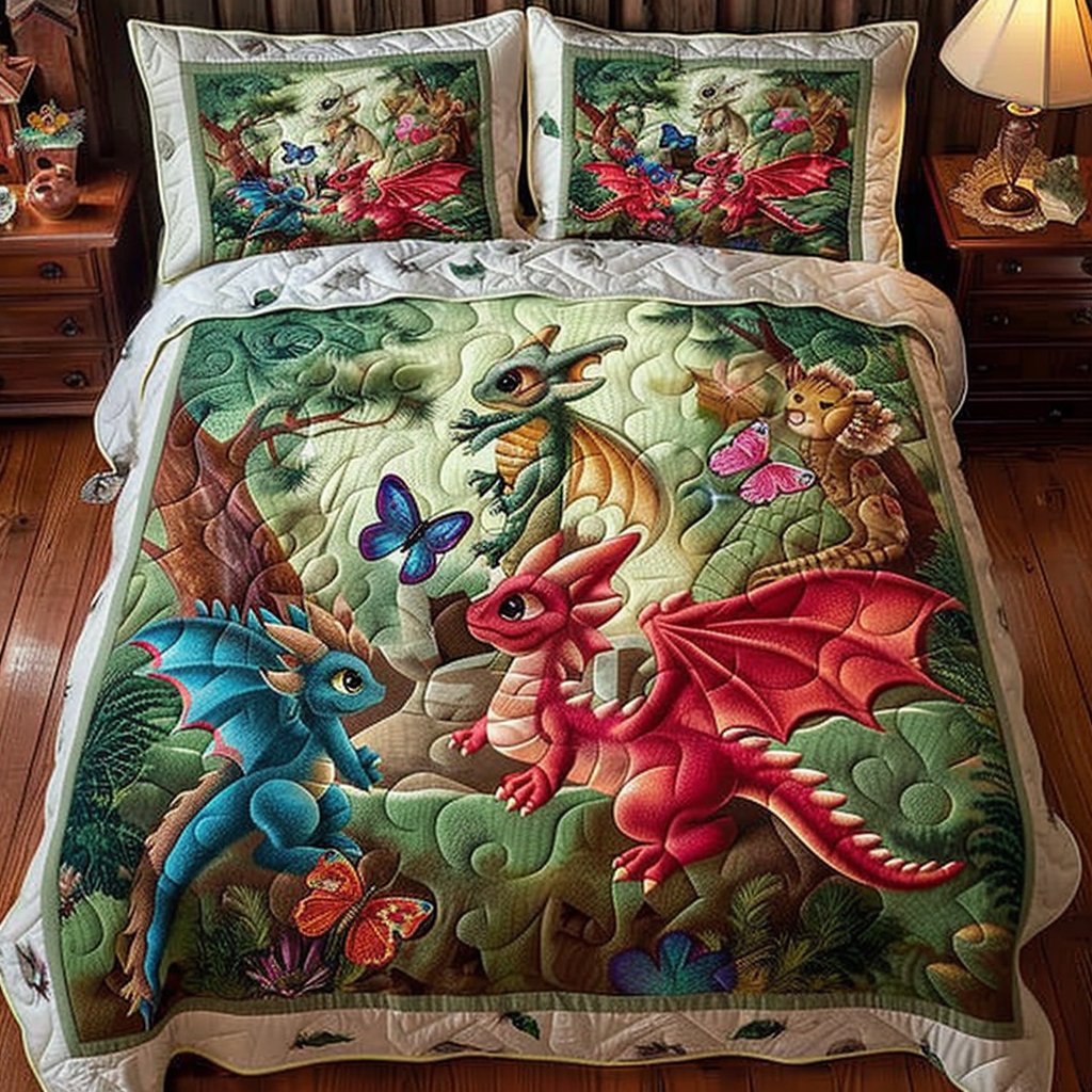 Dragon In Forest WY1001039CL Duvet Cover Set