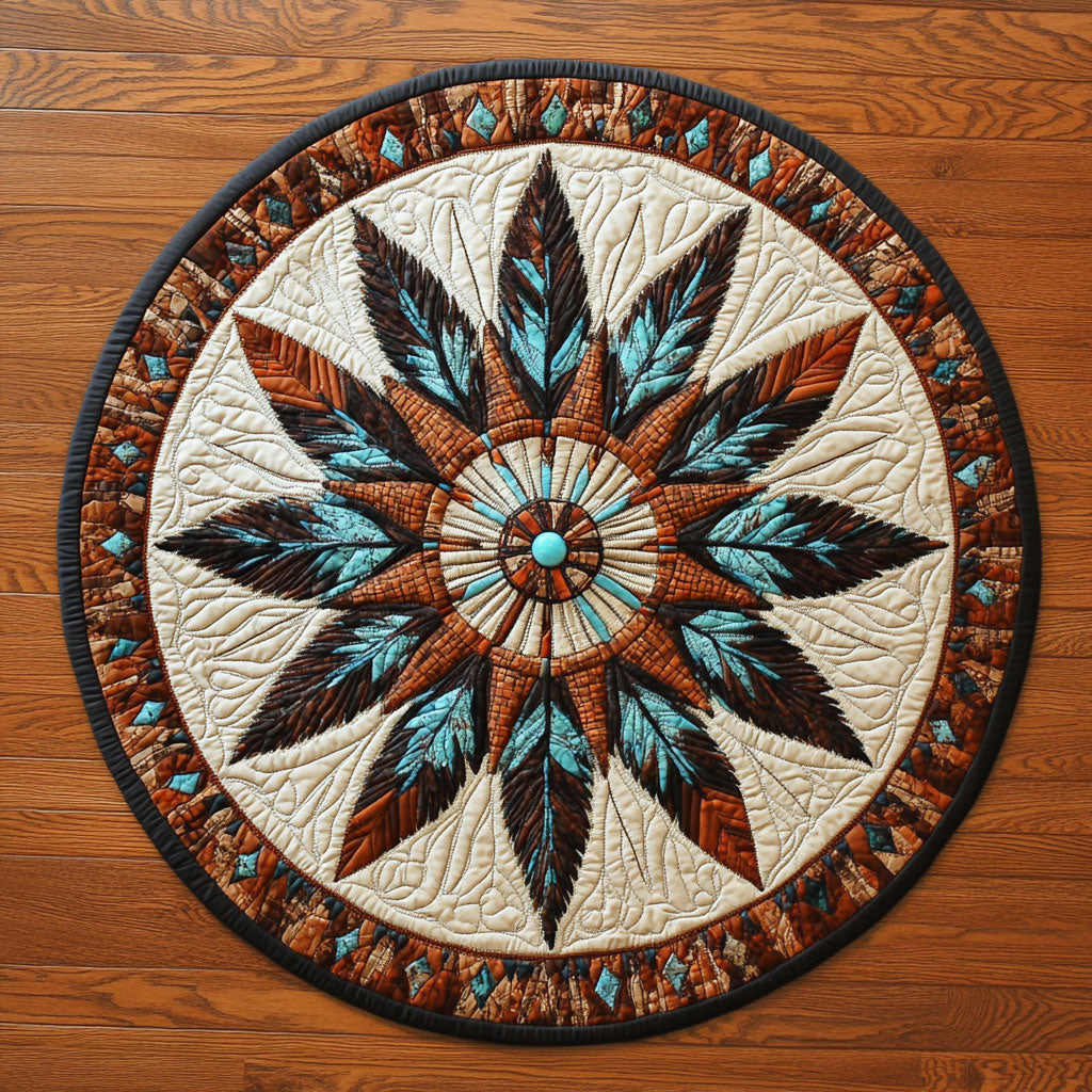 Star Tribal WX1205029CL Quilted Round Mat