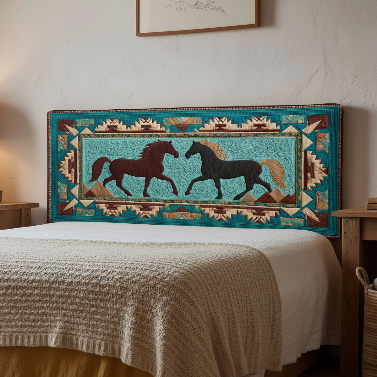 Spirit Horses CP0301037CL Quilted Headboard Slipcover
