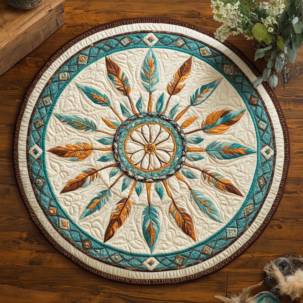 Tribal Harmony CW0909024CL Quilted Round Mat