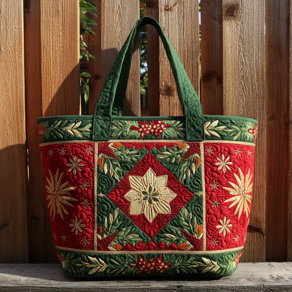 Christmas Block XR2611019CL Quilted Tote Bag
