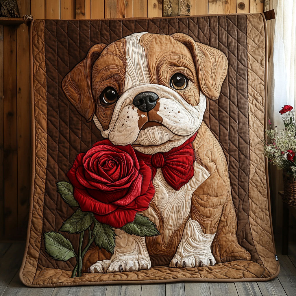 Bulldog Love CW0606026CL Quilt