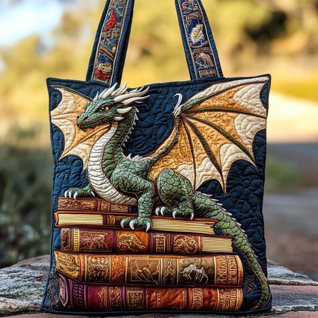 Dragon Scroll WN2909015CL Quilted Tote Bag