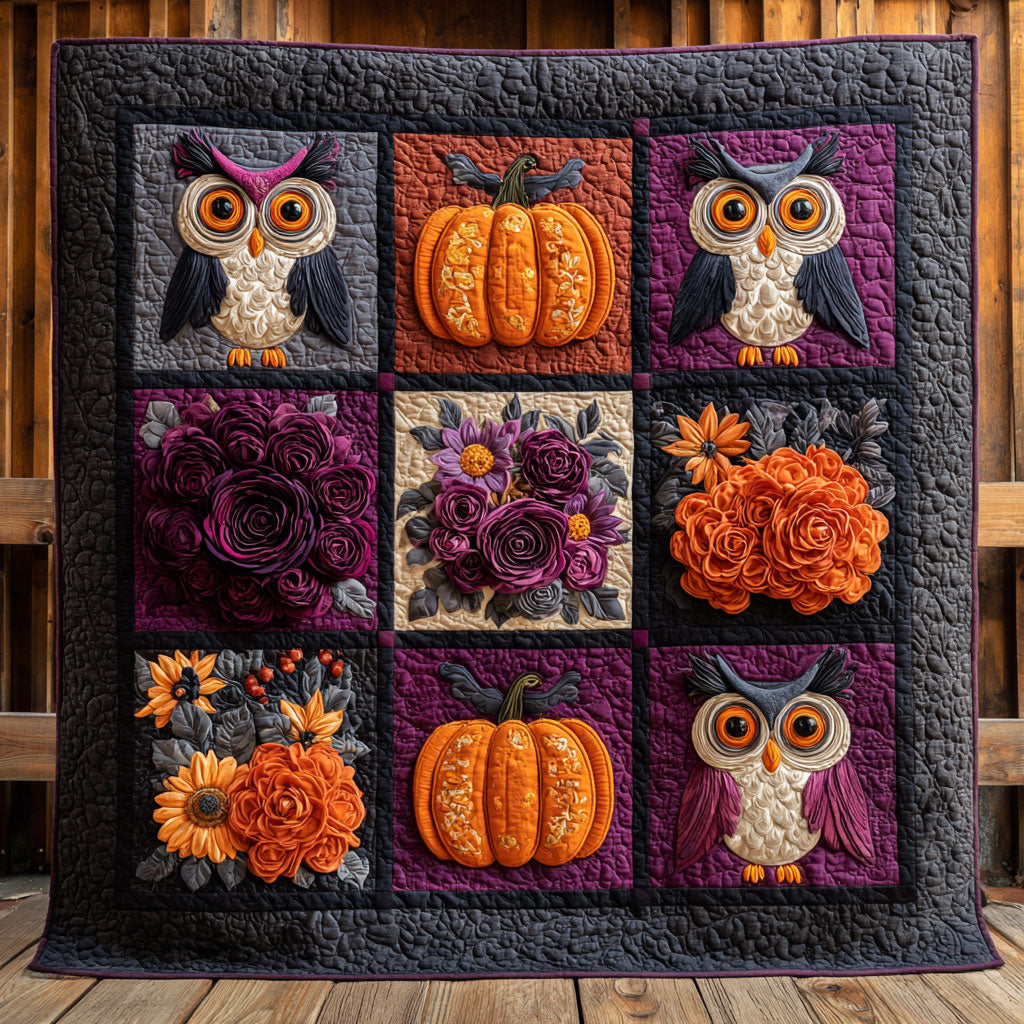 Pumpkin Owl CW1009028CL Quilt