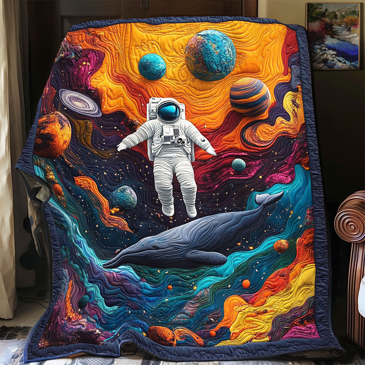 Vibrant Astronaut WY2103025CL Quilt
