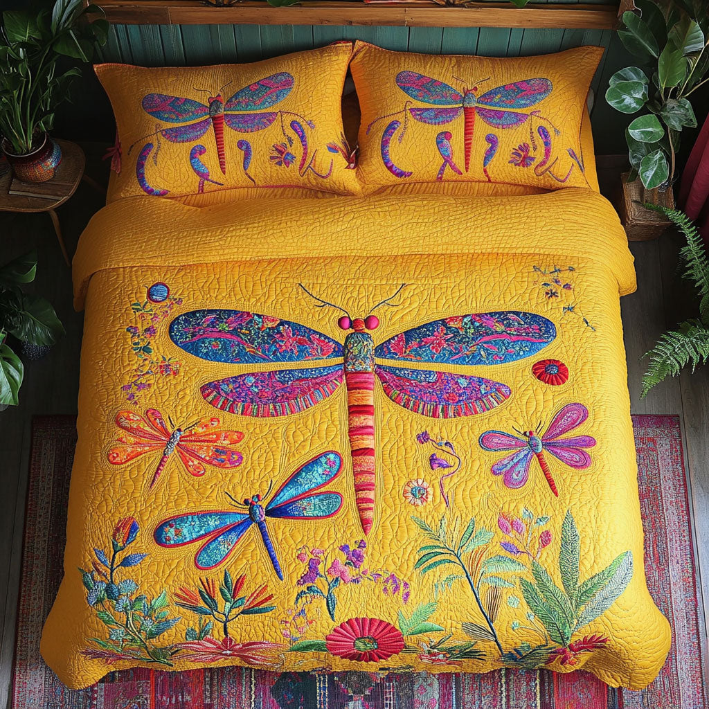 Dragonfly In Bright WY2502017CL Duvet Cover Set