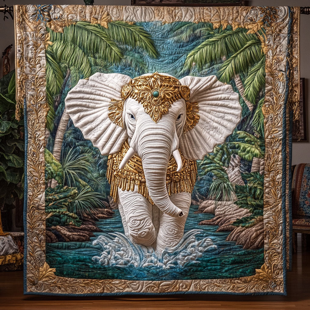 Sacred River Elephant WY0906047CL Quilt